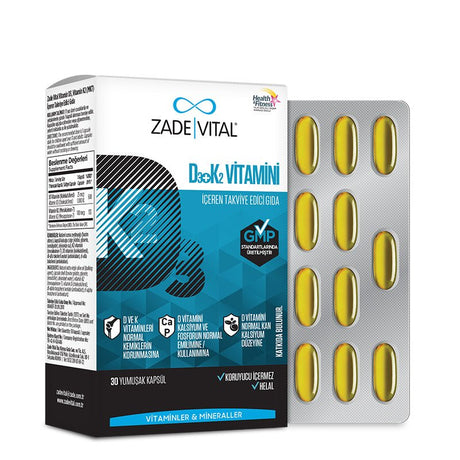 Vitamin D3 & K2 - High Potency Daily Supplement Softgels - TryAladdin