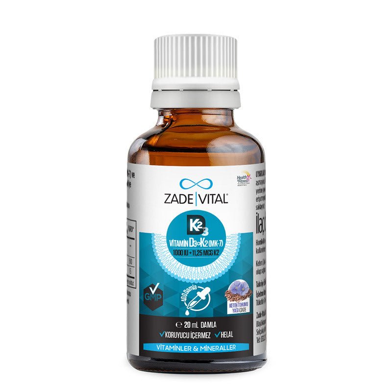 Vitamin D3 K2 (MK - 7) & Cold - Pressed Flaxseed Oil Drops - Bone & Immune Support - TryAladdin