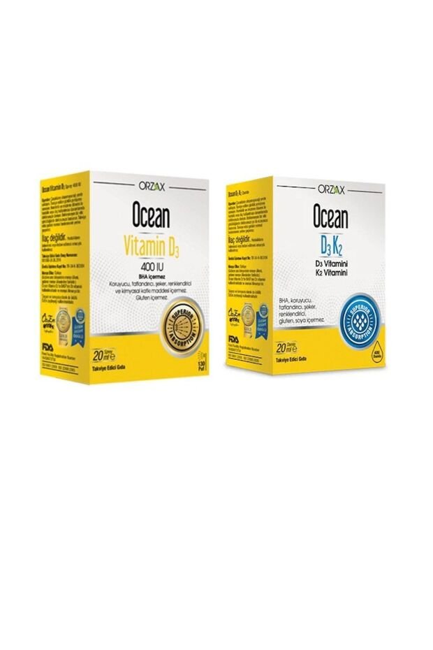 Vitamin D3 Spray & D3 K2 Drops Set - 2x20ml for Adults & Kids - TryAladdin