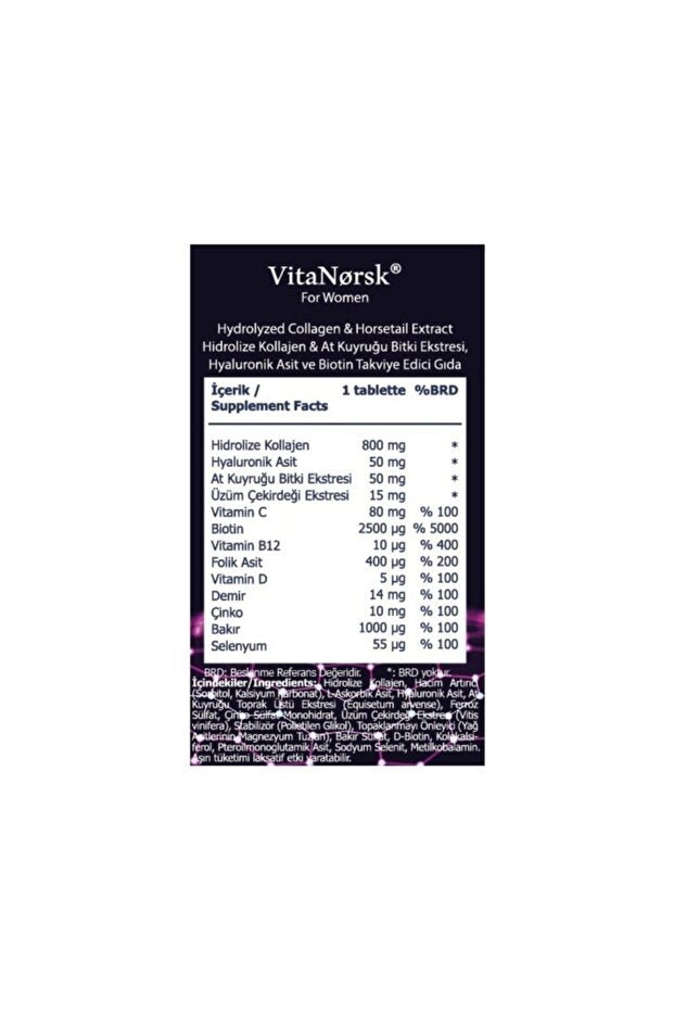 VitaNørsk Collagen & Biotin Tablets - 45 Tablets x 2 Pack - TryAladdin