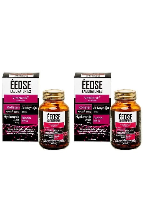 VitaNørsk Collagen & Biotin Tablets - 45 Tablets x 2 Pack - TryAladdin