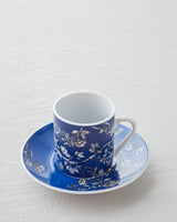 Professional Porcelain Turkish Coffee Cup Set Navy Blue