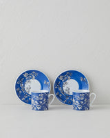 Professional Porcelain Turkish Coffee Cup Set Navy Blue