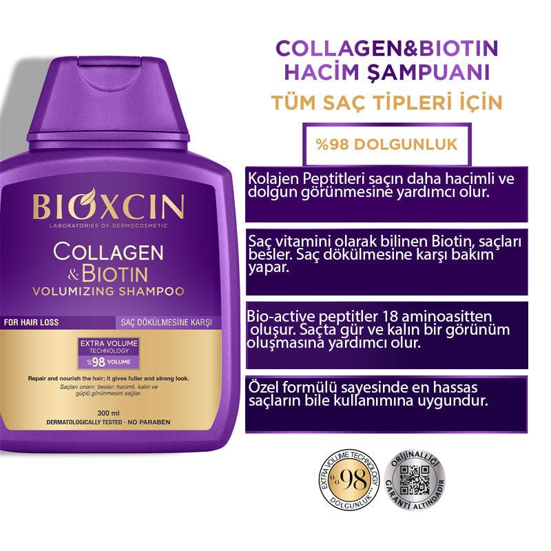 Volumizing & Strengthening Shampoo with Collagen & Biotin for Thinning Hair - TryAladdin