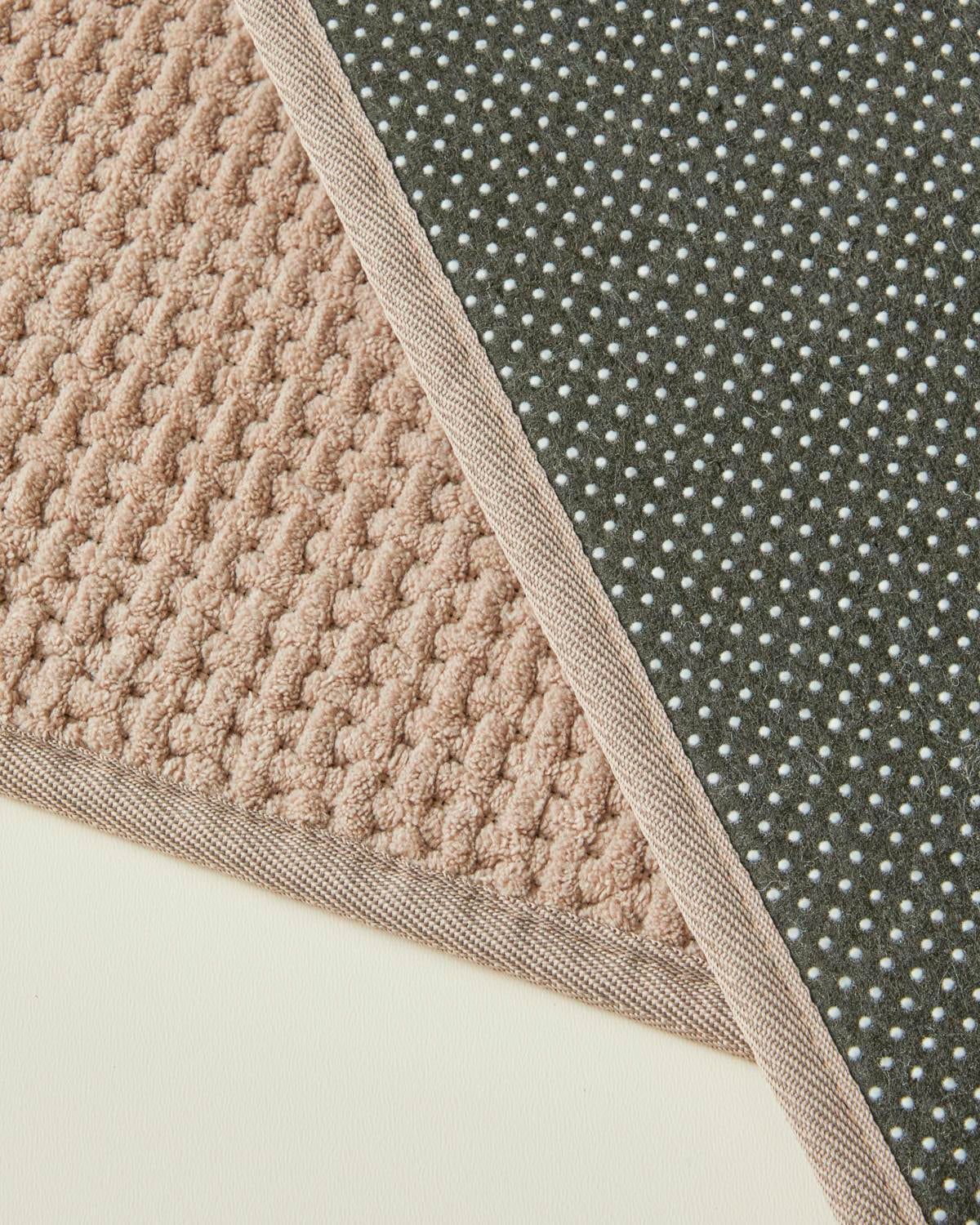 Waffle Weave Non Slip Professional Bath Mat Light Brown
