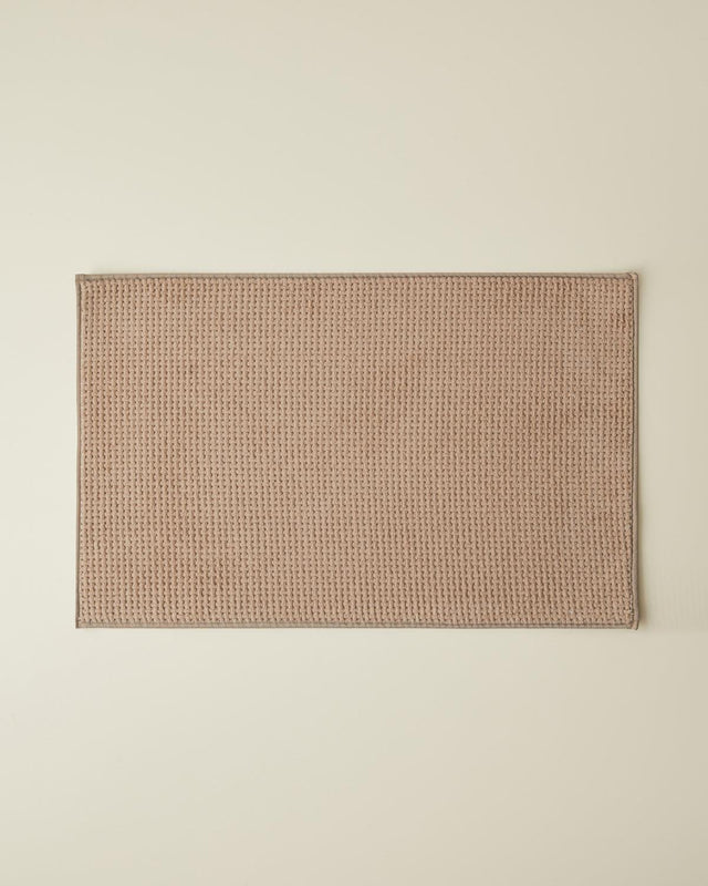 Waffle-Weave-Non-Slip-Professional-Bath-Mat-Light-Brown