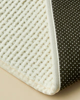 Professional Grade Waffle Weave Non Slip Bathroom Mat   White
