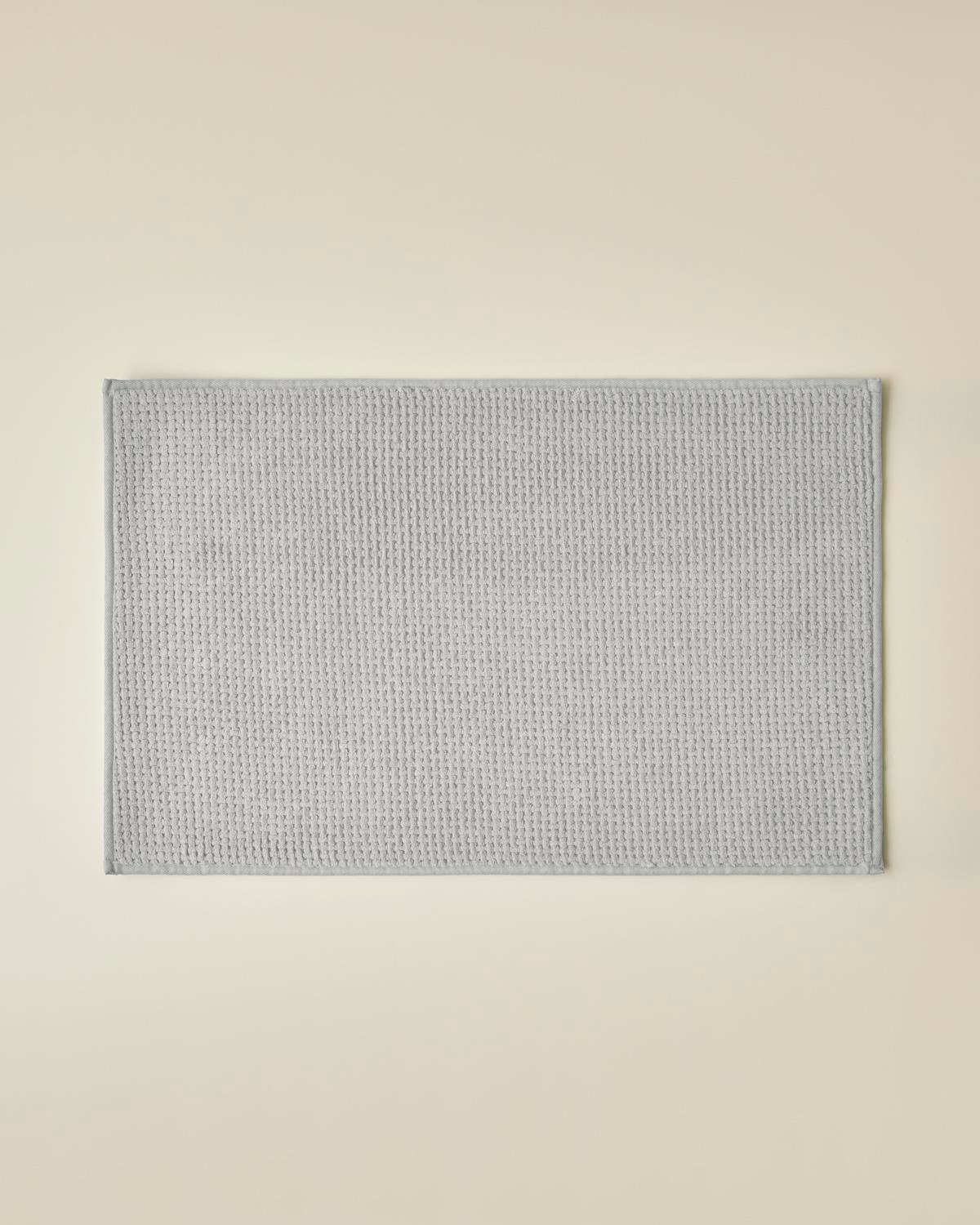 Premium Waffle Weave Non Slip Bath Mat   Grey