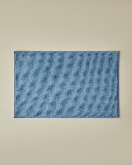 Professional-Waffle-Weave-Non-Slip-Bath-Mat-Blue-50x80cm
