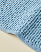 Professional Waffle Weave Non Slip Bath Mat Blue 50x80cm