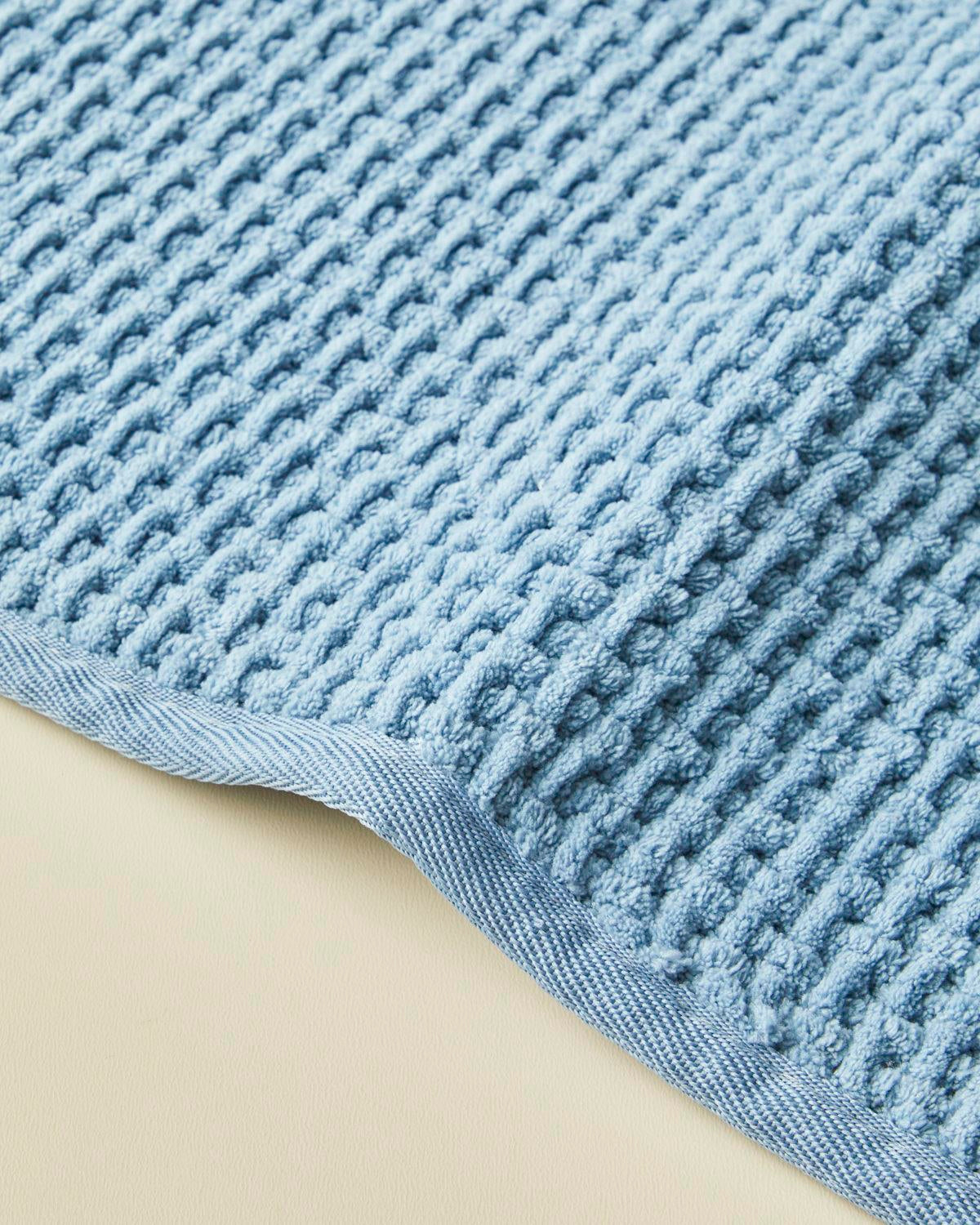 Professional Waffle Weave Non Slip Bath Mat Blue 50x80cm