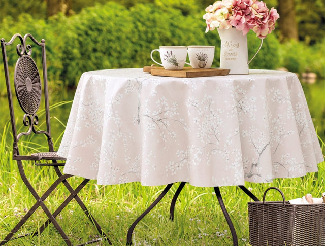 Waterproof PVC Round Tablecloth, 140 cm Diameter, Powder Pink - TryAladdin