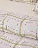 Parure housse de couette pour lit double, haut de gamme, facile à repasser, motif vagues et carreaux