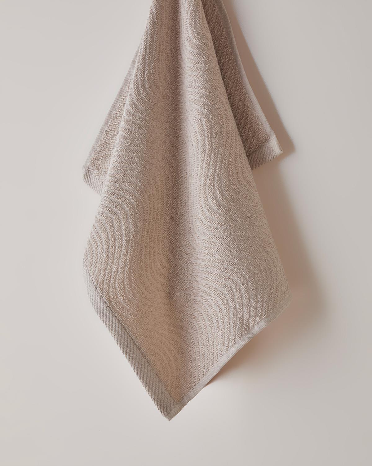 Premium Soft Textured Cotton Face Towel Light Beige