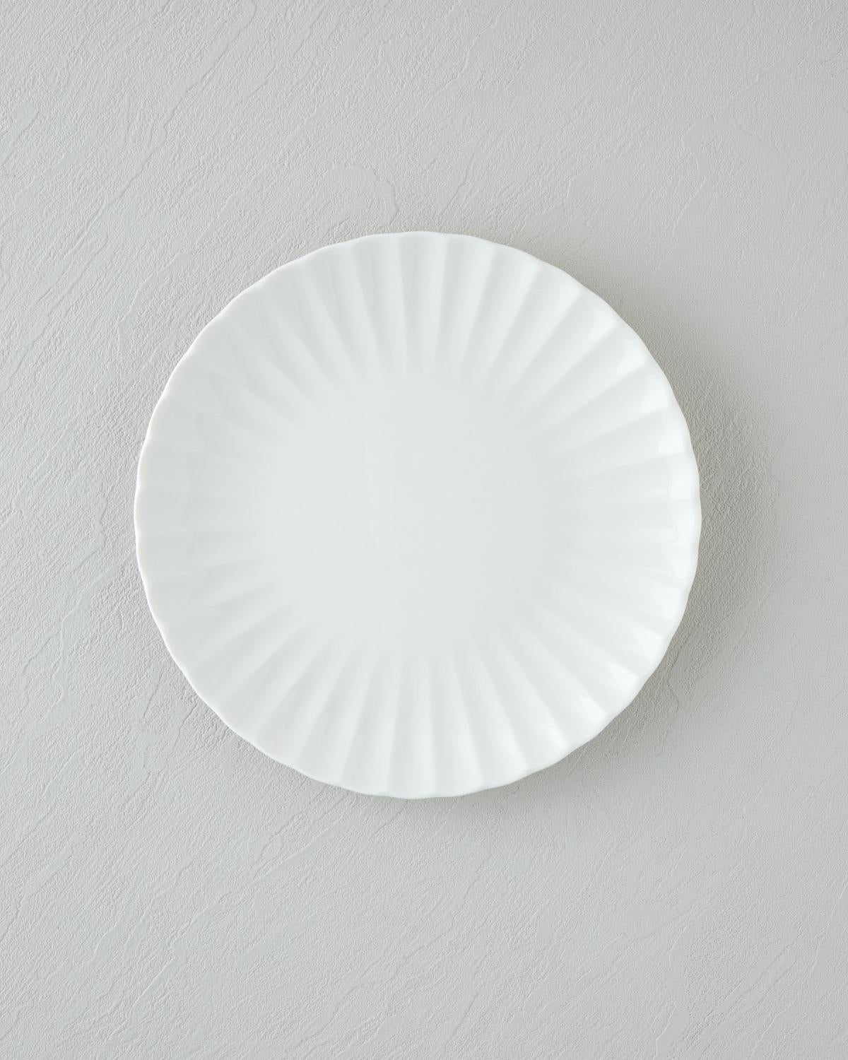 Premium Porcelain Dinnerware Set 24 Piece 6 Person White Wave Design