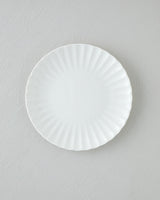 Premium Porcelain Dinnerware Set 24 Piece 6 Person White Wave Design