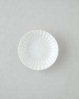 Premium Porcelain Dinnerware Set 24 Piece 6 Person White Wave Design