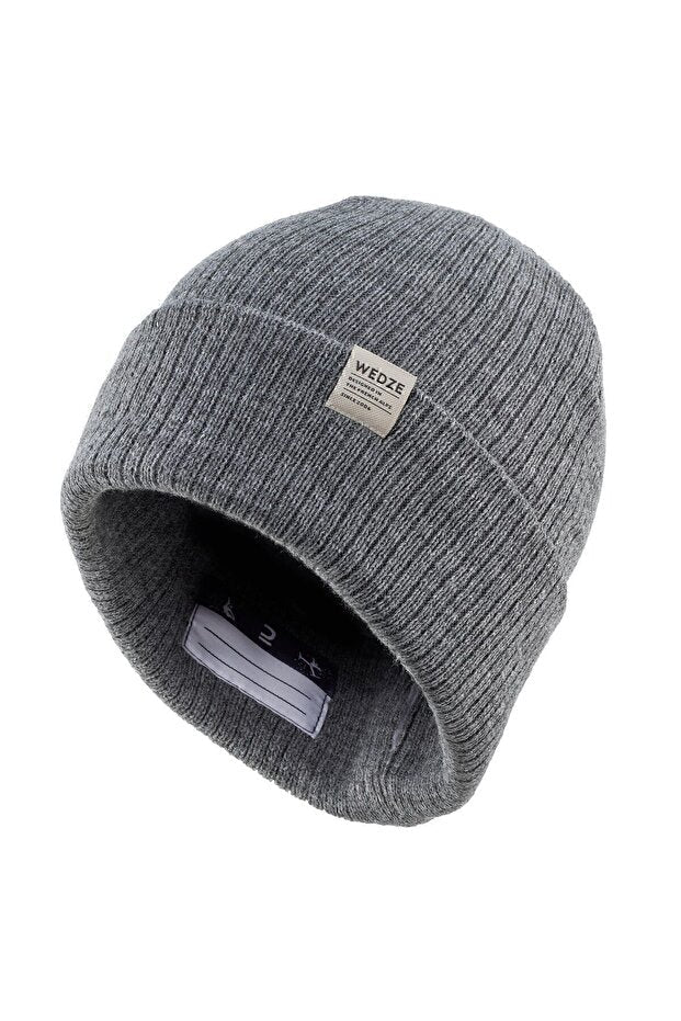 WEDZE Children's Warm Ski Beanie - Grey, 52cm Head Circumference - TryAladdin