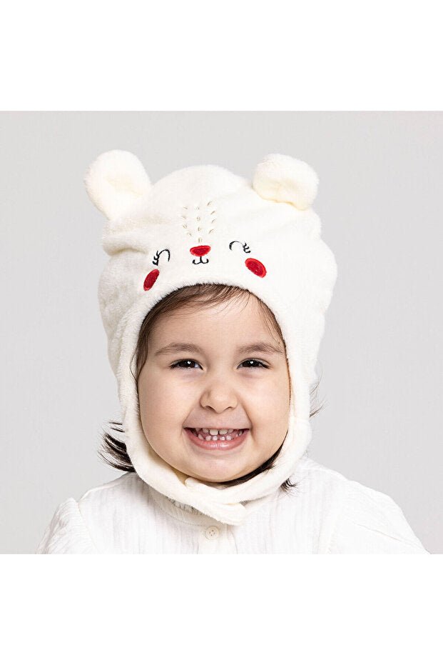 Wellsoft Embroidered Baby Beanie - Soft & Cozy for Girls - TryAladdin