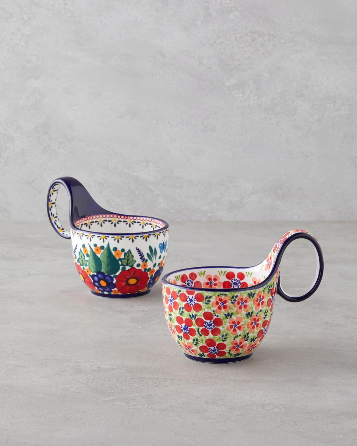 Professional Stoneware Coffee Mug   Whimsical Colorful Design