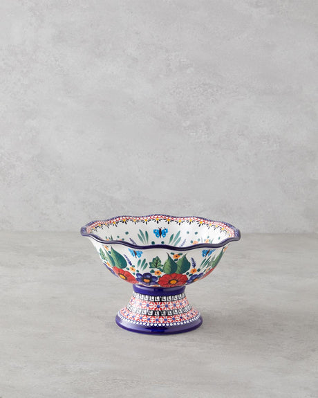 Premium Whimsical Colorful Stoneware Presentation Stand - Professional Serving Dish