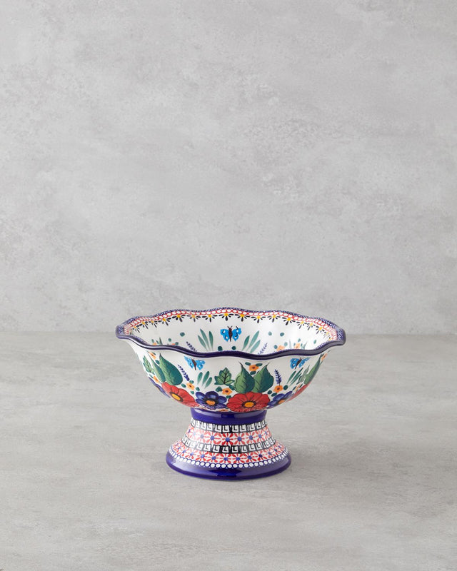 Premium Whimsical Colorful Stoneware Presentation Stand - Professional Serving Dish