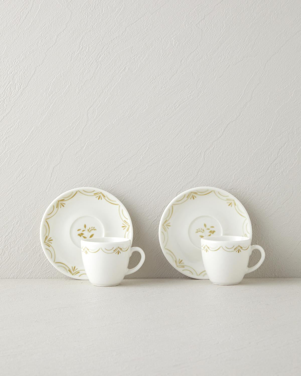 Premium Porcelain Coffee Espresso Cup Set   2 Person   90ml Green
