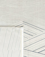White and Blue Area Rug - Modern Abstract Floor Carpet - TryAladdin