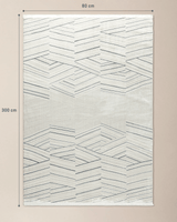 White and Blue Area Rug - Modern Abstract Floor Carpet - TryAladdin