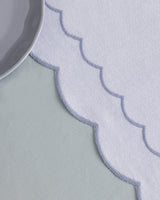 White & Blue Orel Embroidered Dining Table Runner - TryAladdin