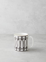Premium Bone Porcelain Mug Elegant Black White Gold Design
