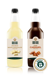 Gold Gull Professional White Chocolate Caramel & Toffee-Nut Flavor Syrup Twin Pack - 2 x 700ml