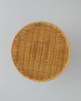 Professional Wicker Plastic Rattan Cake Display Stand Light Brown