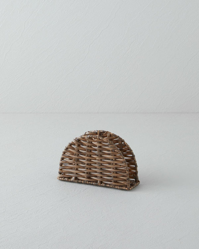 Professional Durable Plastic Rattan Napkin Holder Brown