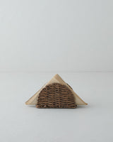 Professional Durable Plastic Rattan Napkin Holder Brown