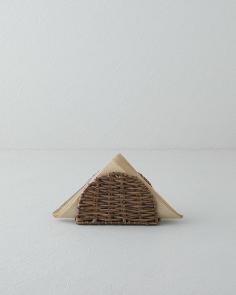 Professional Durable Plastic Rattan Napkin Holder Brown