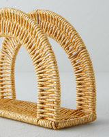 Porte-serviettes de table en rotin synthétique tressé, marron clair, résistant