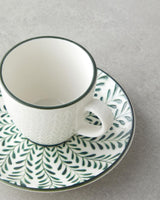 Premium Winsome Bone Porcelain Coffee Cup Set   90ml Green 4 Piece