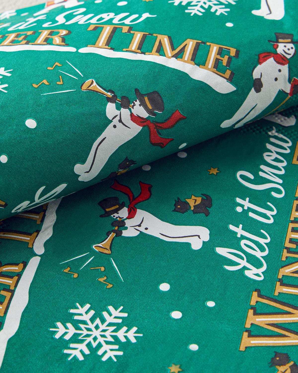 Serviettes en papier jetables vertes - motif hivernal haut de gamme 33x33cm