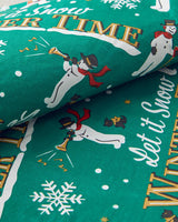 Serviettes en papier jetables vertes - motif hivernal haut de gamme 33x33cm