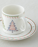 Professional Bone Porcelain Espresso Cup Set   4 Piece Designer Turkish Style   Red Green