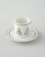 Professional Bone Porcelain Espresso Cup Set   4 Piece Designer Turkish Style   Red Green
