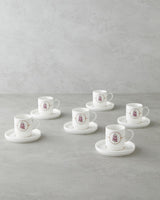 Professional Grade New Bone China Wisteria Coffee Cup Set   12 Piece