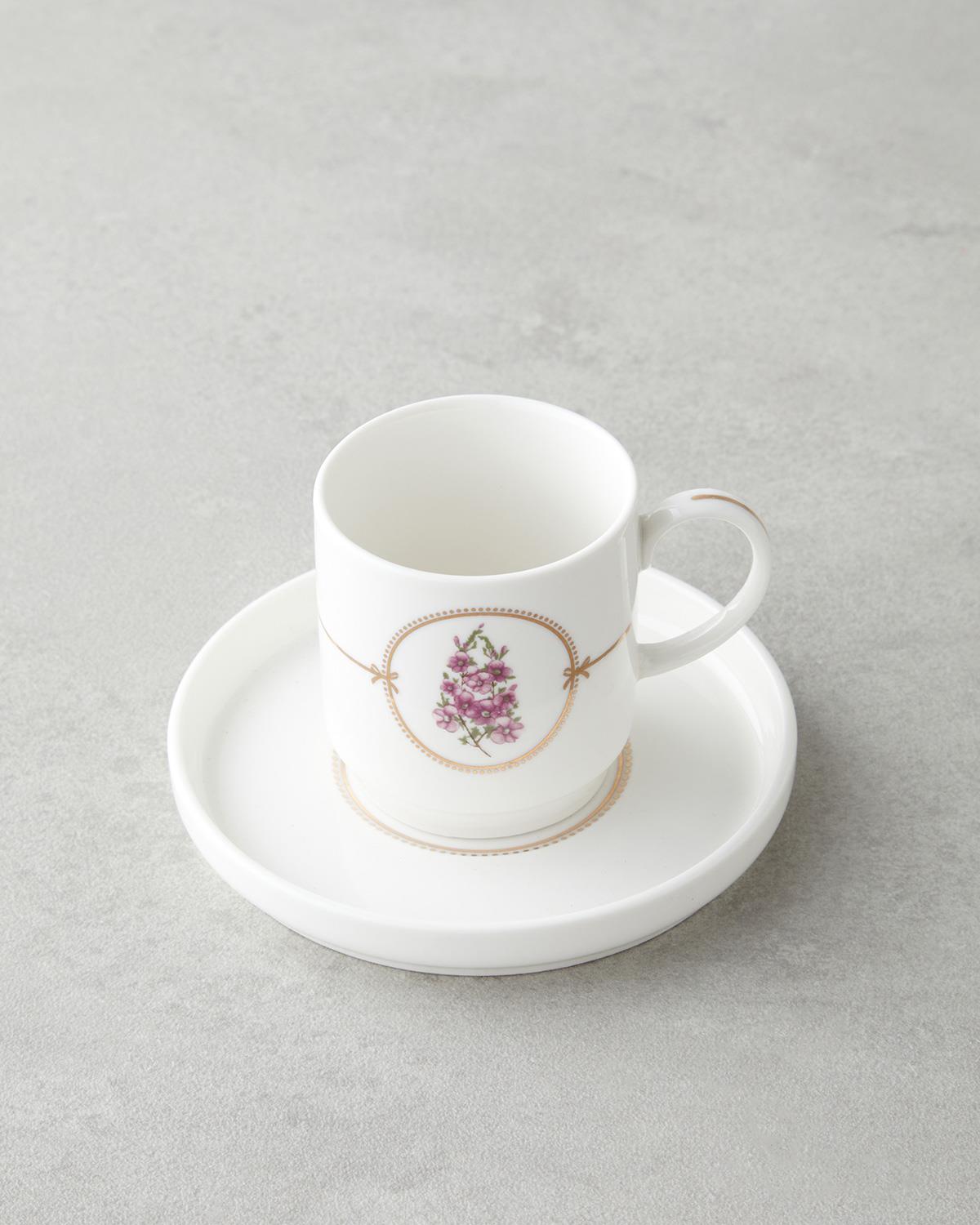 Professional Grade New Bone China Wisteria Coffee Cup Set   12 Piece