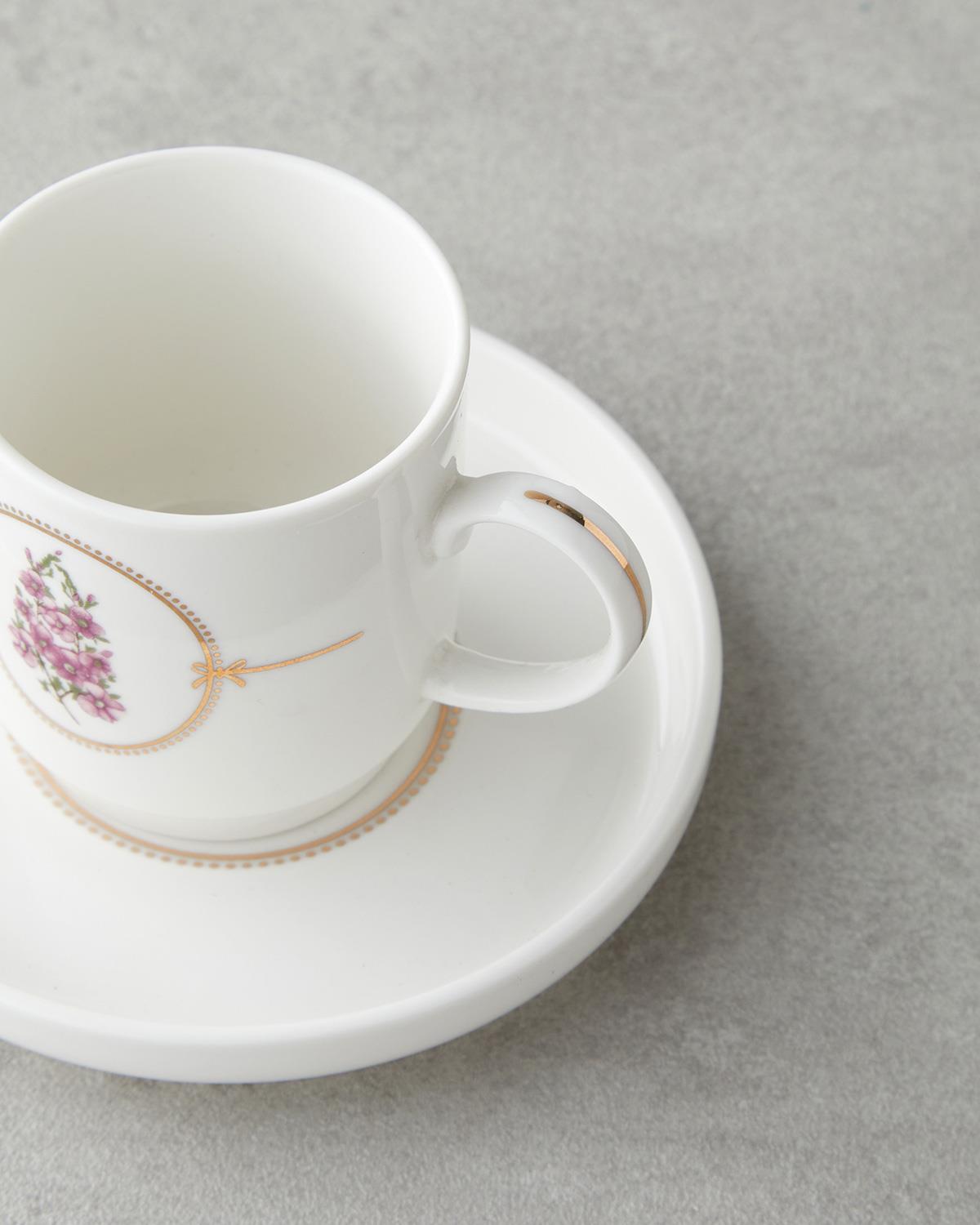 Professional Grade New Bone China Wisteria Coffee Cup Set   12 Piece