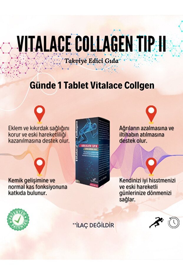 WODENFORTİS VITALACE Collagen Type 2 & Hyaluronic Acid - 30 Tablets - TryAladdin