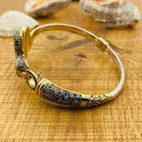 Women's Adjustable Animal Snake Multi - Stone Bracelet