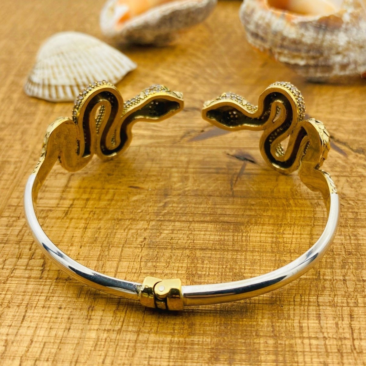 Women's Adjustable Citrine Yellow Snake Bracelet