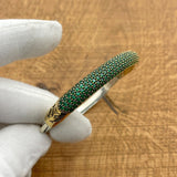 Women's Adjustable Green Emerald Bangle Bracelet