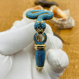 Women's Adjustable Snake Head Turquoise Bracelet